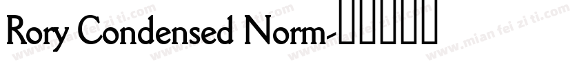 Rory Condensed Norm字体转换
